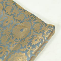 Dark Grey Color Brocade Fabric