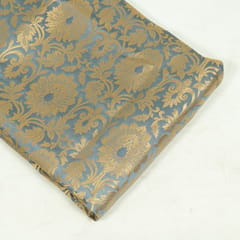 Dark Grey Color Brocade Fabric