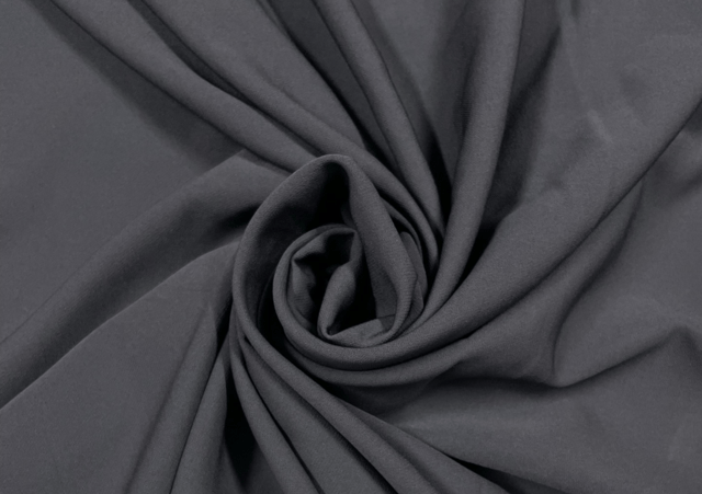 Dark Grey Banana Crepe Fabric
