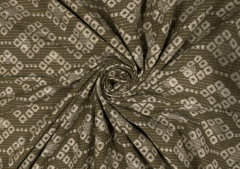 Cotton Cambric Kantha Dark Mustard Geometric