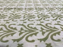 Cotton Cambric Dabbu Light Green Abstract Print 1