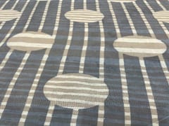 Cotton Cambric Dabbu Grey Stripes Print