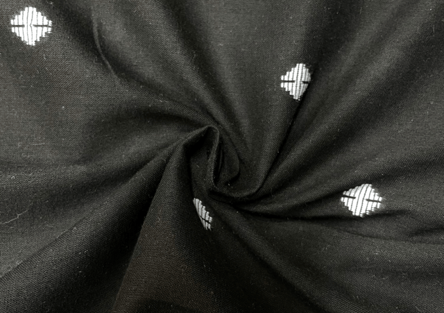 Printed Cotton Cambric Black White Geometric