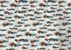 Printed Cotton Cambric White Woman