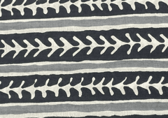 Printed Cotton Cambric Grey White Stripes