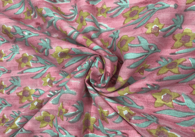 Printed Cotton Cambric Peach Flowers