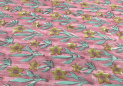 Printed Cotton Cambric Peach Flowers