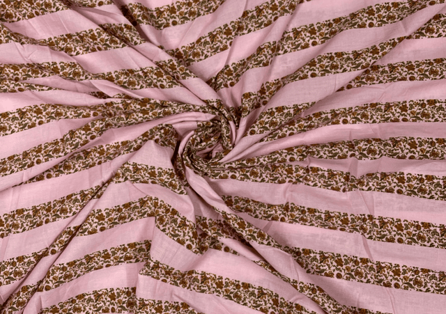 Printed Cotton Cambric Pink Stripes
