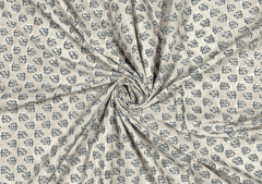 Printed Cotton Cambric Light Grey Floral