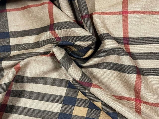 Suede Light Brown Checks