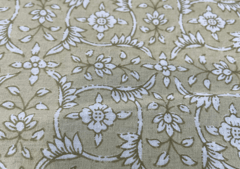 Printed Cotton Cambric Light Faun Floral