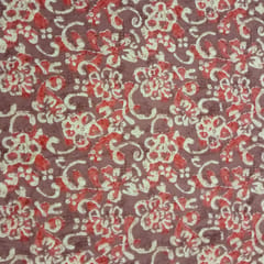 Red Shades Floral Traditional Printed Cotton Fabric