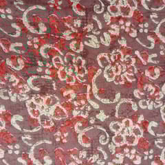 Red Shades Floral Traditional Printed Cotton Fabric