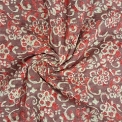 Red Shades Floral Traditional Printed Cotton Fabric
