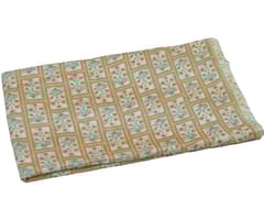 Peach With Multicolor Shades Floral Printed Rayon Capsule Foil Fabric