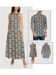 Grey  With Multicolor Shades Floral Printed Rayon Capsule Foil Fabric