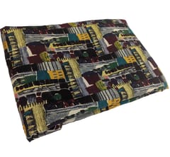 Multi Color Geometric Printed Muslin Fabric