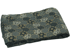 Grey With Golden Shades  Traditional Printed  Muslin Fabric