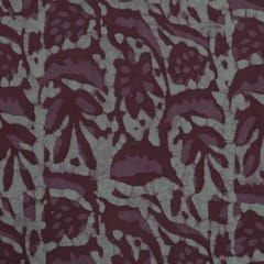 Pink With White Shades Floral Printed Dabu Cotton Fabric