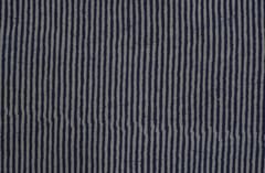 Indigo Blue Lines Pattern Dabu Printed Cotton Fabric