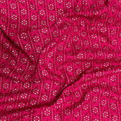 Pink Floral Printed Rayon Fabric