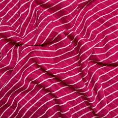 Pink Stripes Printed Georgette Fabric