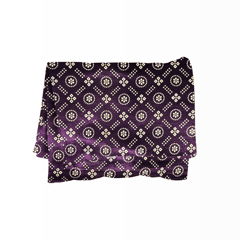 Purple With Cream Patola Printed Mashru Silk Fabric