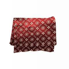 Maroon With Cream Patola Printed Mashru Silk Fabric