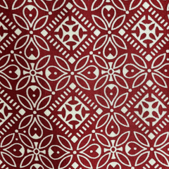 Maroon With Cream Floral Printed Mashru Silk Fabric