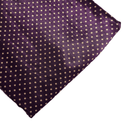 Purple With Cream Polka Dot Printed Mashru Silk Fabric