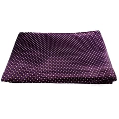 Purple With Cream Polka Dot Printed Mashru Silk Fabric