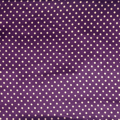 Purple With Cream Polka Dot Printed Mashru Silk Fabric