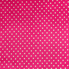 Hot Pink With Cream Polka Dot Printed Mashru Silk Fabric