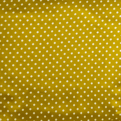 Golden With Cream Polka Dot Printed Mashru Silk Fabric