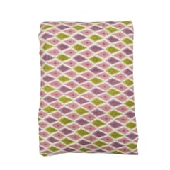 Rose Gold Pink With Yellow Geometrical Printed Cotton Fabric