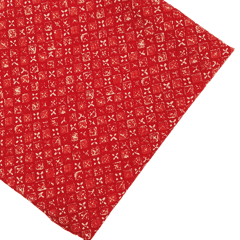 Red Tiny Flower Printed Muslin Fabric