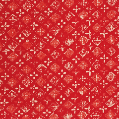 Red Tiny Flower Printed Muslin Fabric