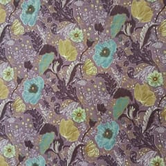 Multicolor Shade Florals  Muslin Printed Fabric