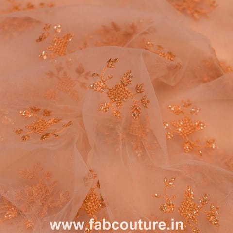 Net Embroidered Fabric(1.25 Meter Piece)
