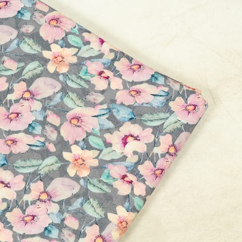 Multi Color Corduroy Printed Fabric