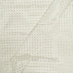 White Dyeable Chinon Chiffon Heat Set Fabric