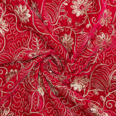 Rani Color Velvet Embroidered Fabric