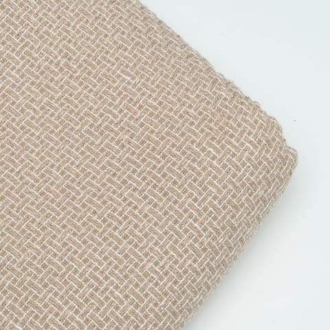 Khaki Color Tweed Fabric