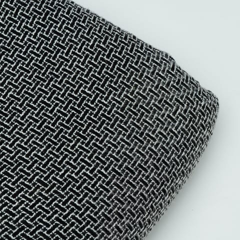 Black and White Color Tweed Fabric