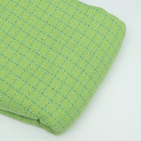Green Color Tweed Fabric