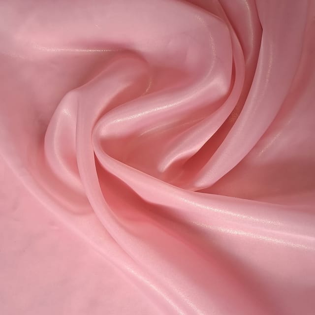 Pink Color Shimmer Organza Fabric