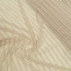 Net Hand Embroidered Fabric