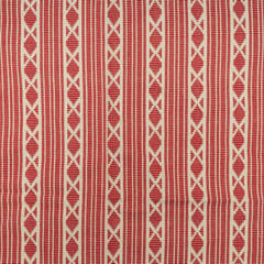 Red with White Color Cotton Acrylic Fabric