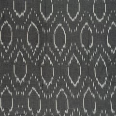 Grey Color Cotton Ikat Fabric