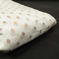 White Dyeable Dola Silk Jacquard Fabric